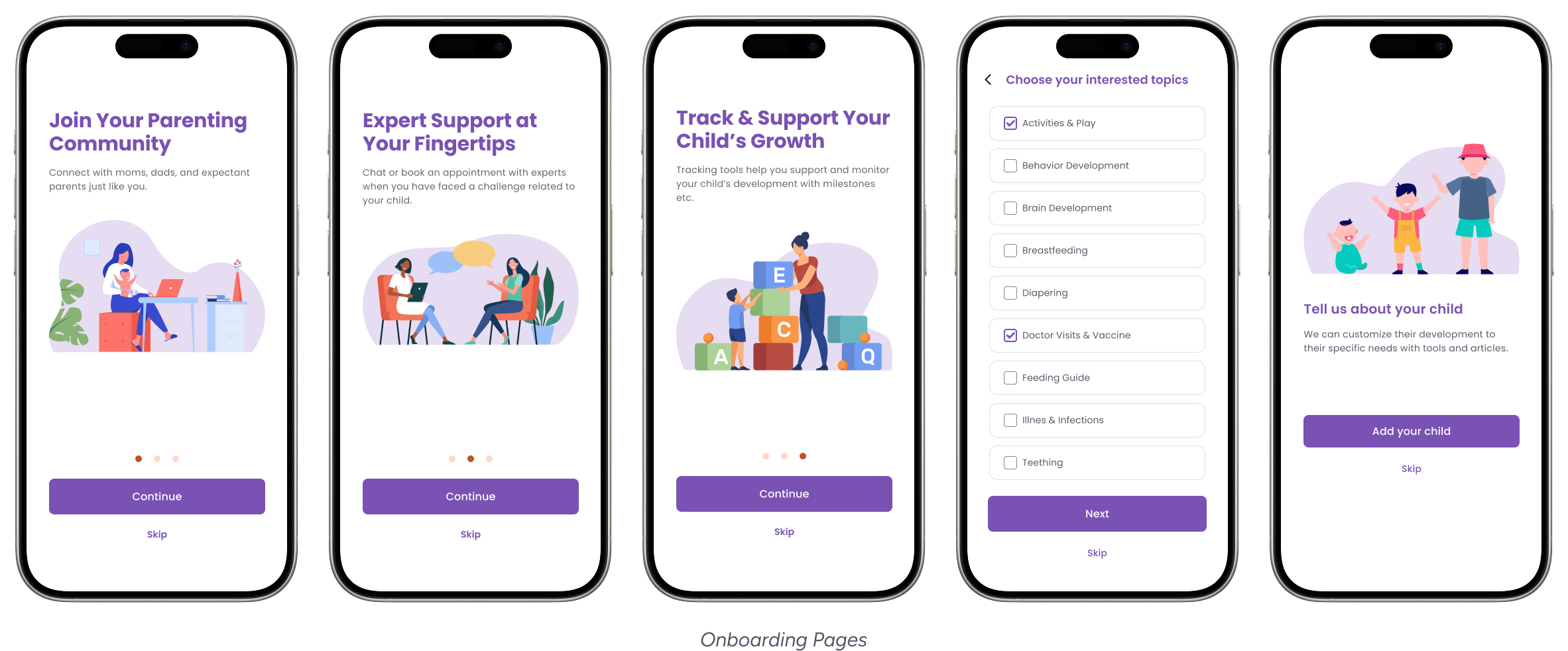 Onboarding Pages