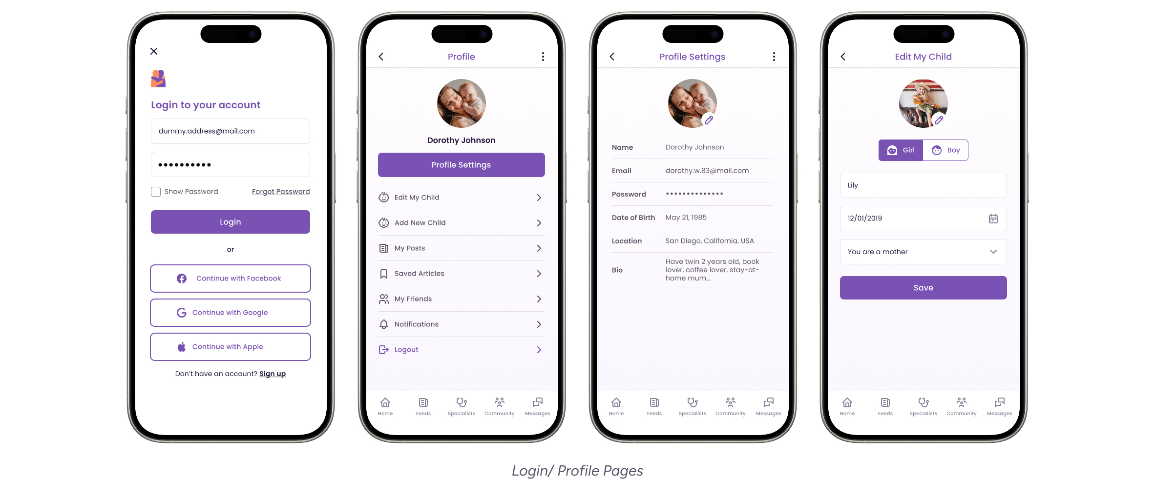 Login Pages