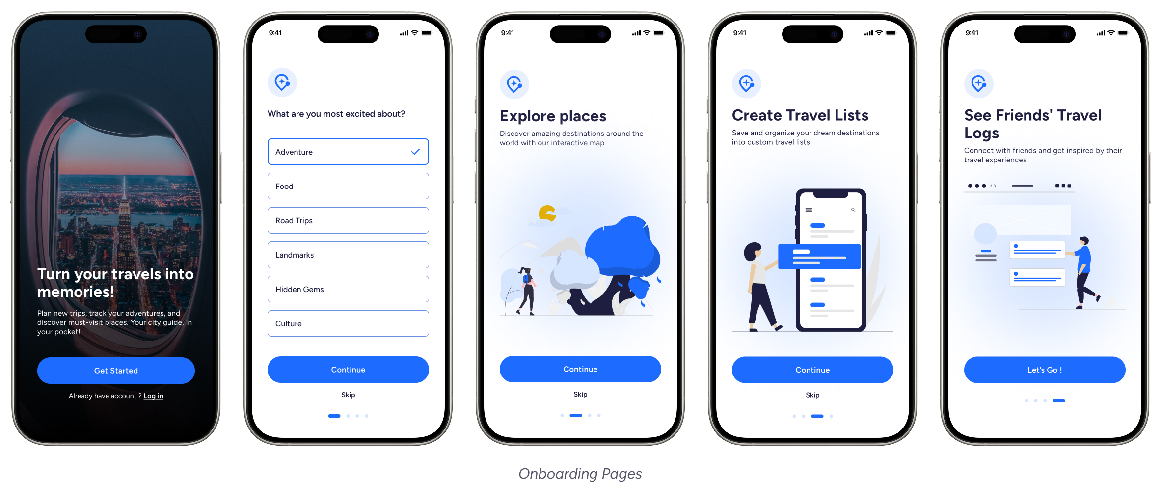 Onboarding Pages